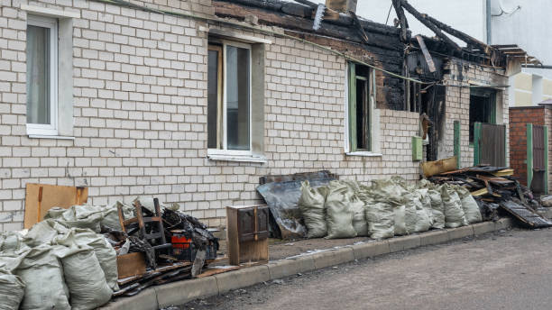 Professional Smoke Damage Removal technician working in Bridgeport, OH